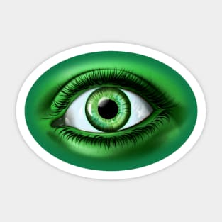 Giant Green Eye Sticker